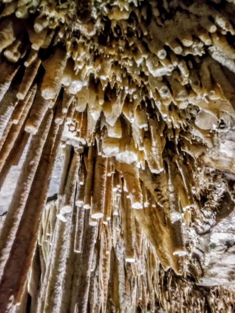 Estalactites na Gruta Rei do Mato.