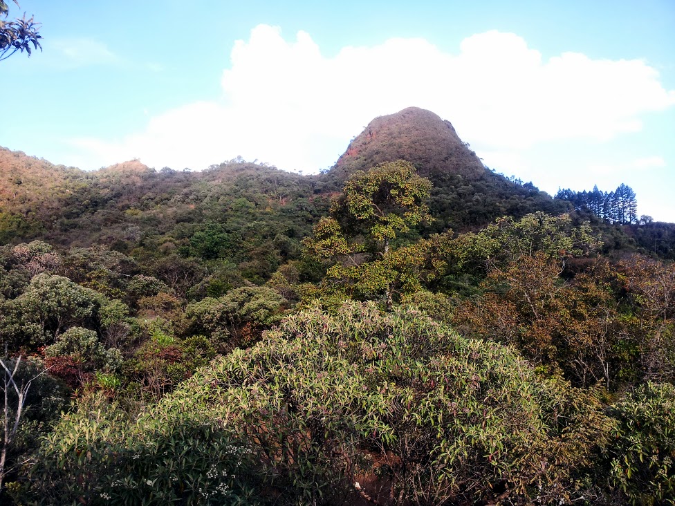 Serra e vegetação.