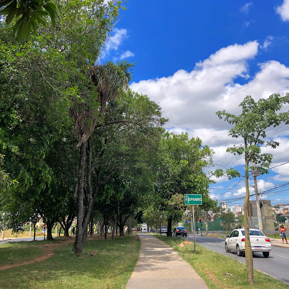 Parque Linear José Cândido da Silveira e a cidade.