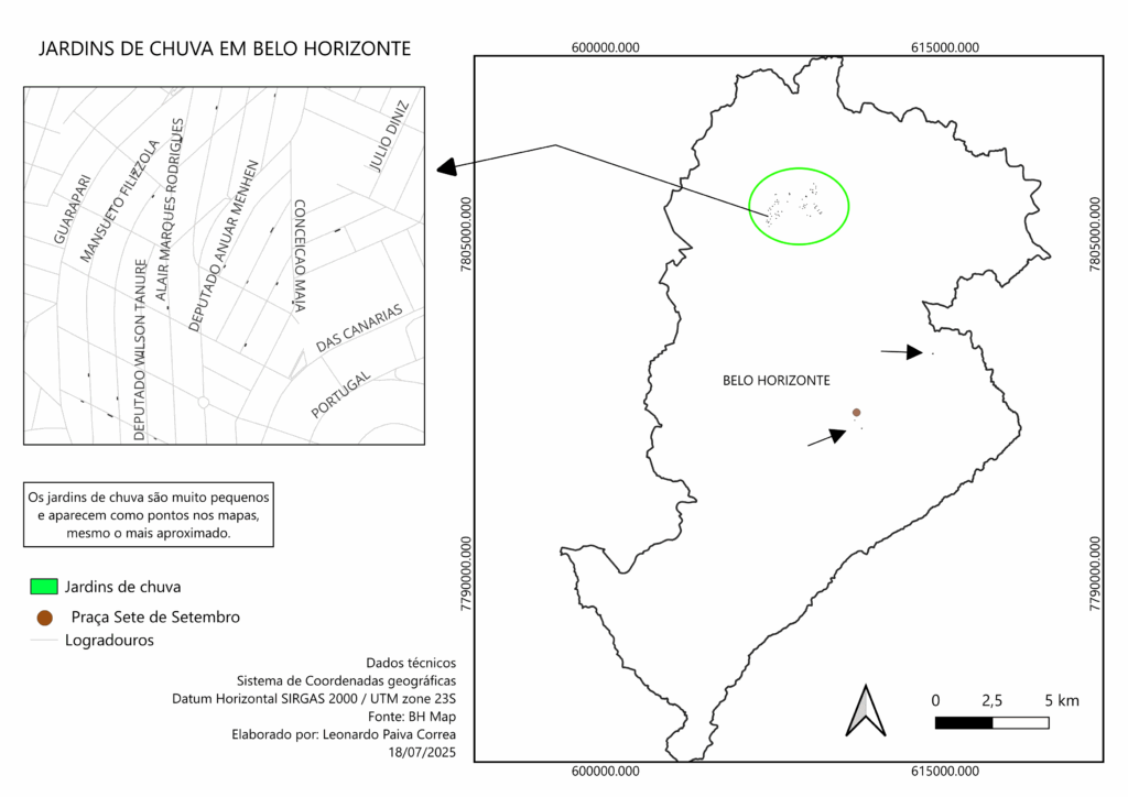 Jardins de chuva em Belo Horizonte.